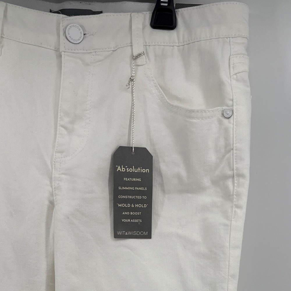 Wit & Wisdom Ab-solution White Bermuda Shorts Women 8 Cuffed L418ZSOW - Picture 5 of 12